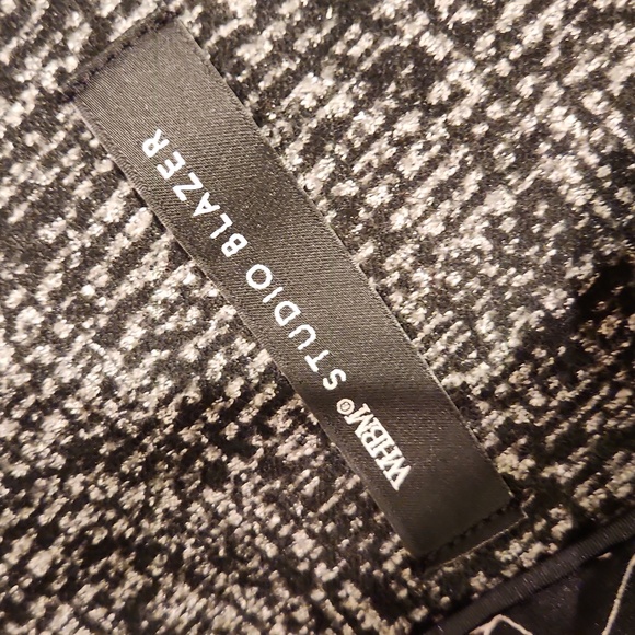 ❤️ NWOT! WHITE HOUSE BLACK MARKET KNIT PLAID STUDIO BLAZER JACKET, 4 - Picture 6 of 11